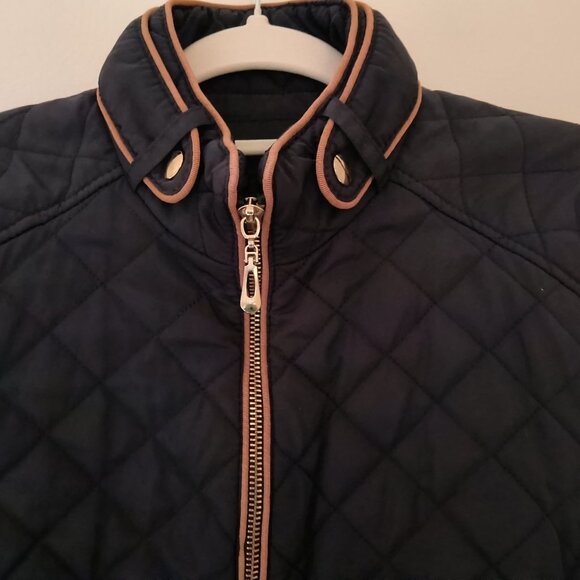 Attentif diamond shaped quilt pattern women jacket size 38 - Picture 2 of 7